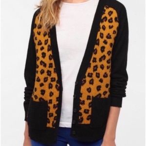 BDG LEOPARD PRINT CARDIGAN